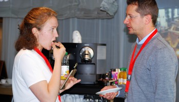 Discussions during the poster sessions at COMDI 2018